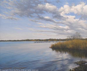 "North Shore" White Rock Lake painting by Dallas, Texas artist Chris McHenry