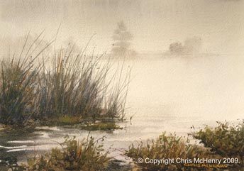 White Rock Lake painting by Dallas, Texas artist Chris McHenry